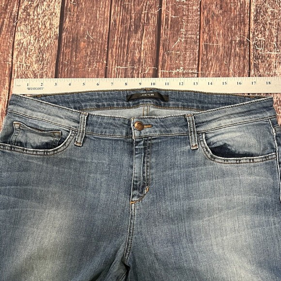 Joes Women Easy Crop Rita Slouchy Blue Wash Denim Stretch Jeans Sz 32X26 (36X26) - Picture 9 of 14